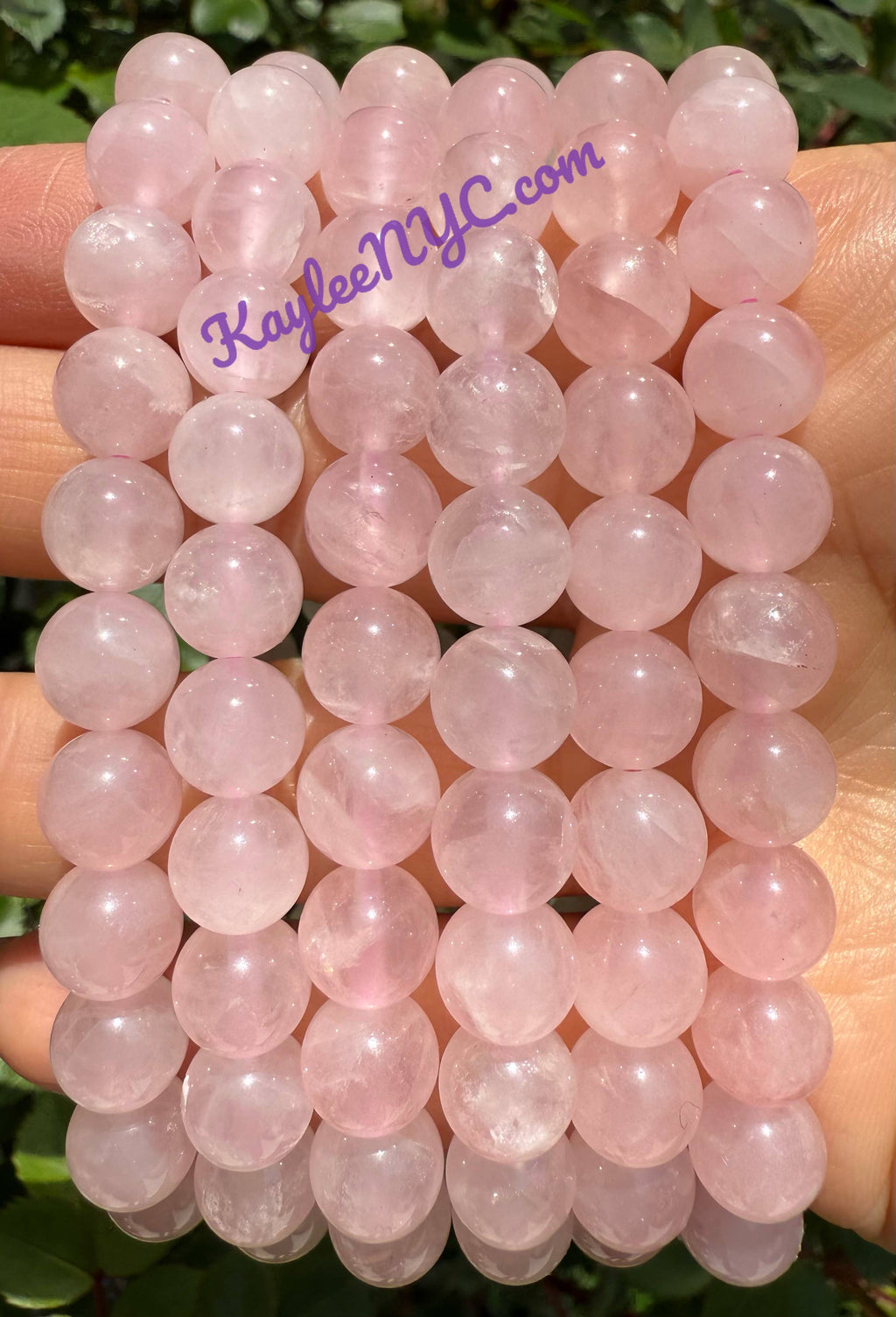 Natural Rose Quartz 8mm Crystals Healing Stretch Bracelet