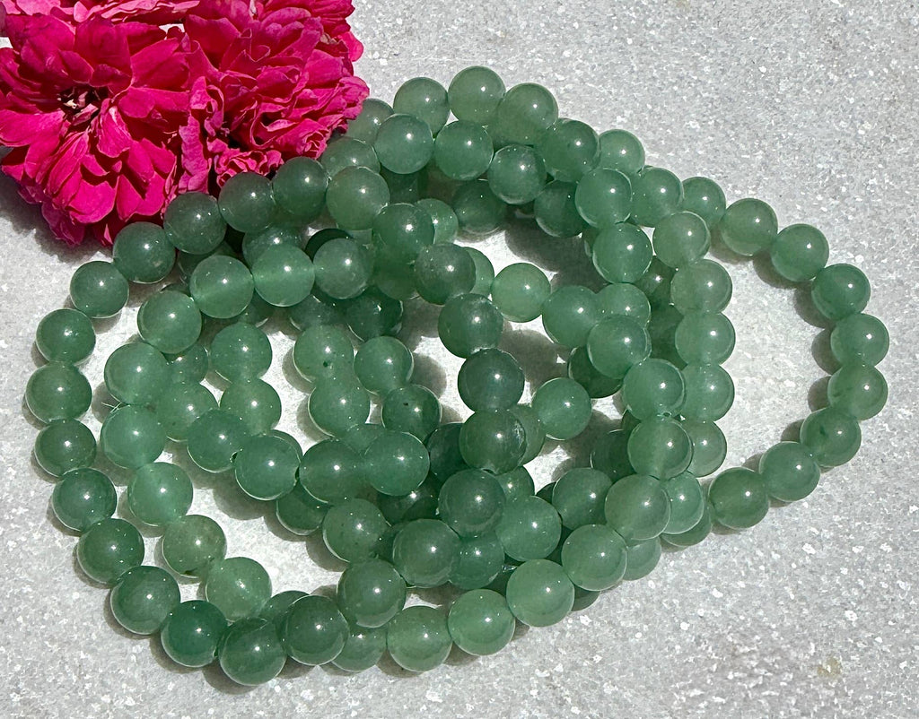 8mm Natural Aventurine Crystal Healing Stretch Bracelet 7.5"