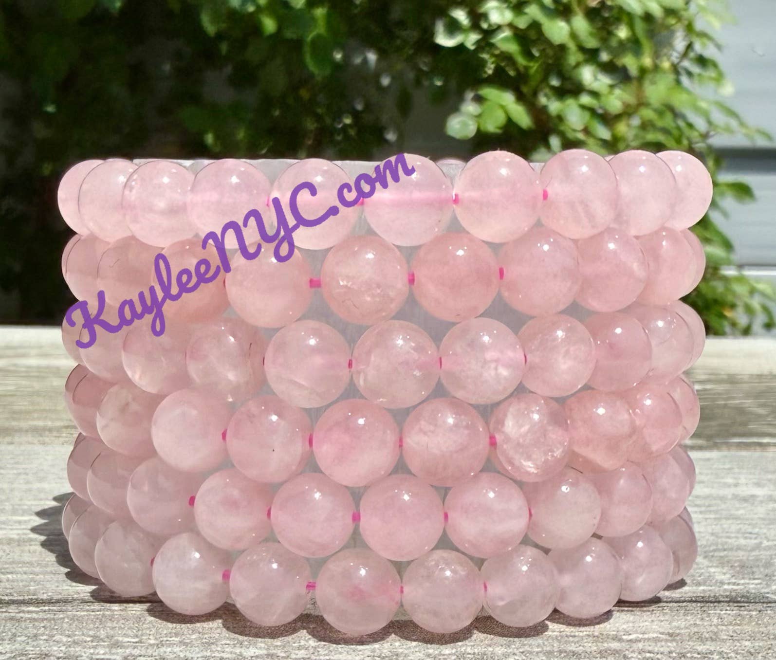 Natural Rose Quartz 8mm Crystals Healing Stretch Bracelet