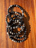 Natural Silver Sheen Obsidian 8mm Crystal Stretch Bracelet