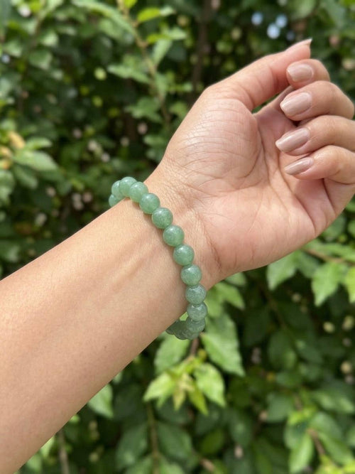 8mm Natural Aventurine Crystal Healing Stretch Bracelet 7.5"