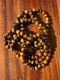Natural Tiger Eye 8mm 7.5” Crystal Healing Stretch Bracelet