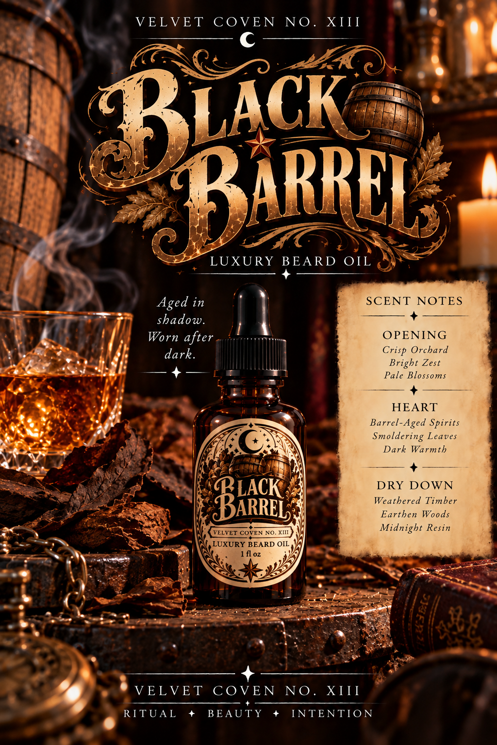 Black Barrel Luxury Beard Oil