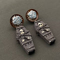 Halloween Jewelry Resin Skull Coffin Earrings - GT