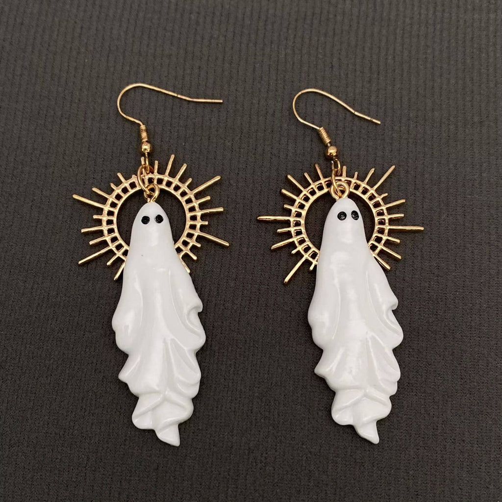 Halloween Jewelry Ghost Dangle Earrings