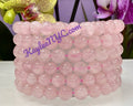 Natural Rose Quartz 8mm Crystals Healing Stretch Bracelet